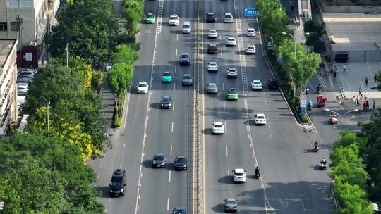 西安金花北路航拍西安城市风光西安宣传片