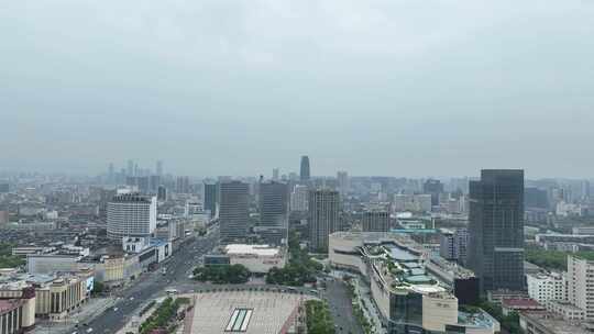 南昌市八一广场航拍八一南昌起义纪念塔建筑