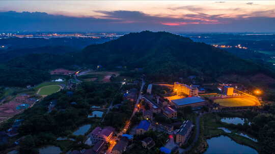 湖南长沙书堂山欧阳询故居景点延时摄影