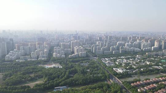 上海浦东新区花木兰路全景4K航拍
