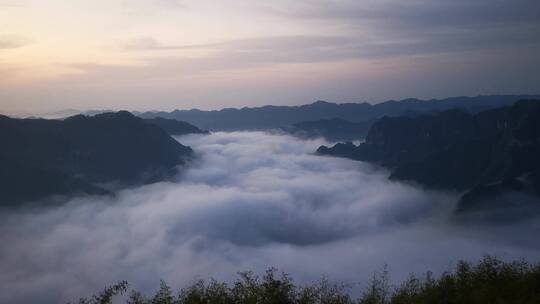 山间云海日出