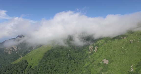 灵山航拍山峰大山