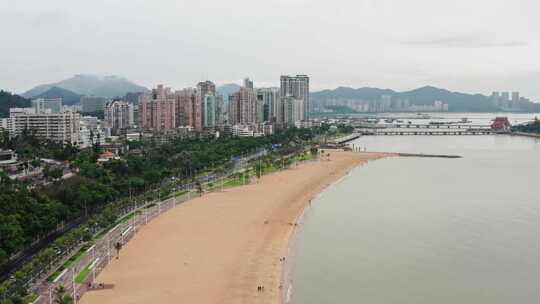 珠海海岸旅游沙滩航拍