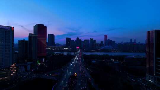 沈阳青年大街浑河夜景 1视频素材模板下载