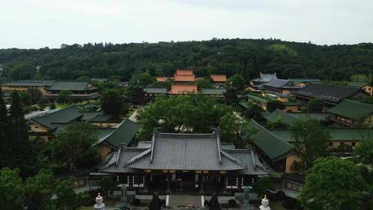 航拍江西庐山东林寺古建筑文化