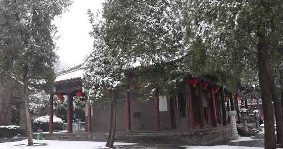 护国兴教寺雪景 寺院  唐三藏寺院