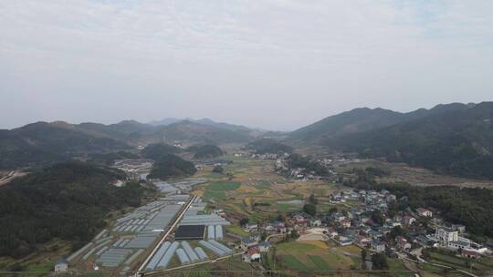 航拍 乡村 田园 农村 自建房