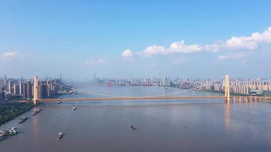 武汉杨泗港长江大桥航拍视频素材模板下载