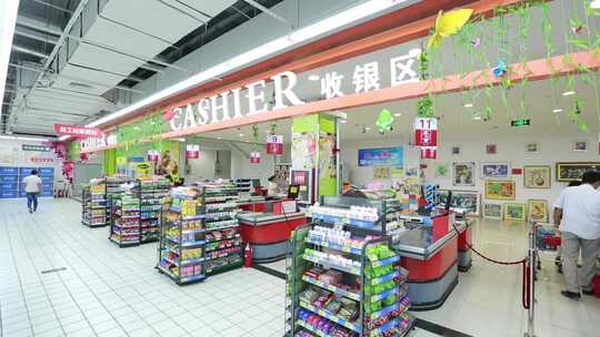 超市 便利店 购物视频素材模板下载