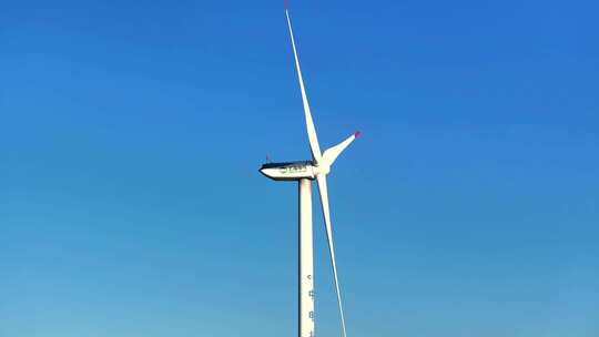 航拍风力发电机组乡村振兴环保新能源