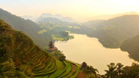 自然风光美丽祖国大好河山美景风景航拍