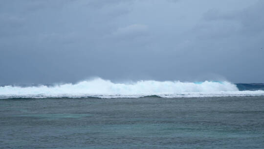 塞班岛海岛海浪素材实拍
