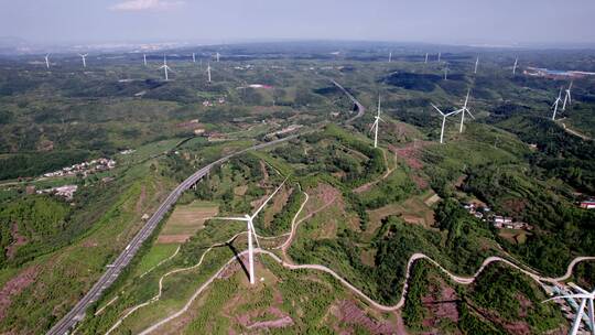 河南济源高速公路夏日航拍4k