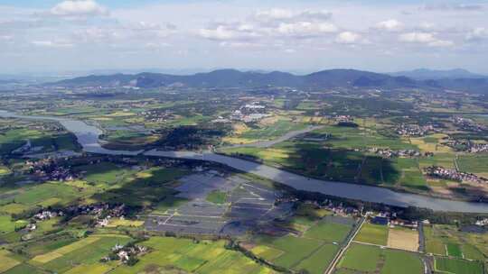 新农村乡村农民田野三农航拍