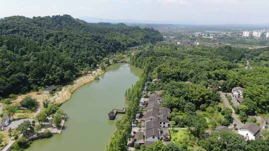 航拍湖南常德桃花源5A景区