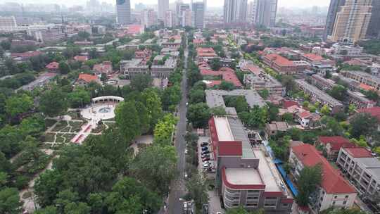 航拍天津城市建设天津大景