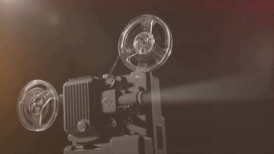 4K-老式电影放映机-胶片机视频素材模板下载