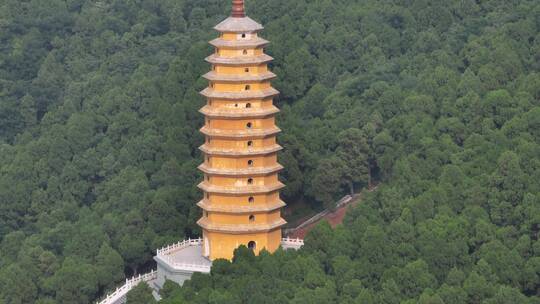 洛阳灵山寺大气宫殿航拍