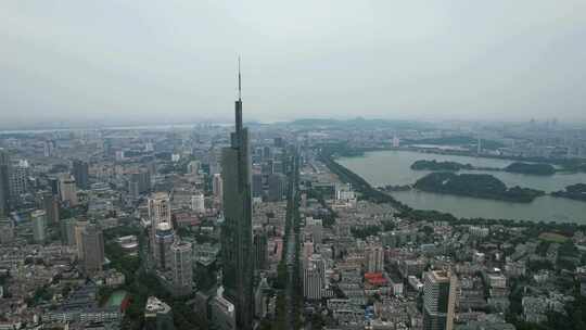 合集南京紫峰大厦航拍