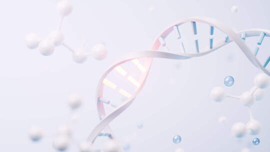 DNA与生物科技概念3D渲染