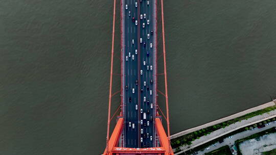 4k航拍武汉鹦鹉洲长江大桥视频素材模板下载