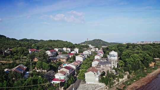 岳阳洞庭湖飘尾夕阳下湖边风光