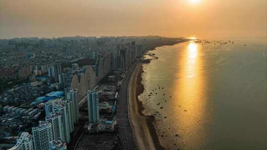 广西北海城市夜景延时