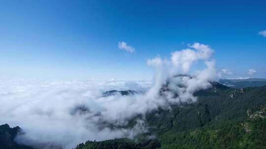 山西芦芽山风景航拍素材