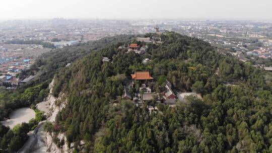 浚县大伾山风景区航拍视频