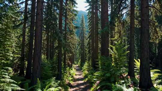 森林中的林间小道