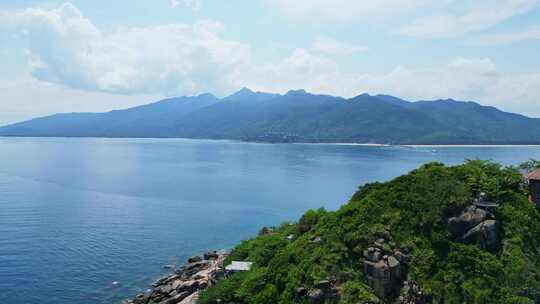 海南陵水分界洲岛高视角航拍唯美蔚蓝