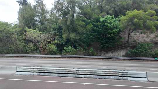 香港落马洲 元朗 附近交通情况道路场景