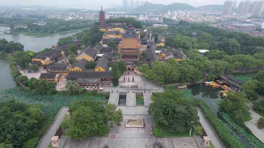 江苏镇江金山寺5A景区航拍