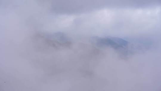 森林云海山峰云雾缭绕雨后树林山林山脉风景