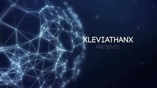 深蓝色粒子多维立体空间感AE模版