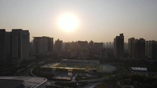 河北石家庄城市风光航拍