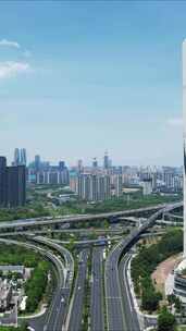 杭州滨江新区城市建设交通航拍