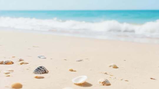 迷人海滩与贝壳, 海浪和渔船日落