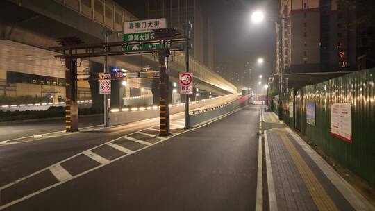 疫情下洛阳城市交通夜景