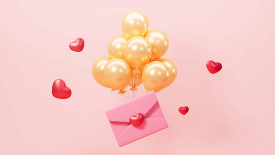 卡通情人节情书请柬婚礼文案模板视频