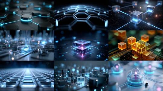 矩阵互联区块链接科技未来高清在线视频素材下载