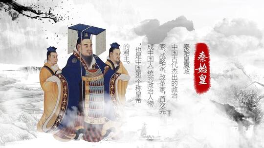 中国古代名人水墨AE模板