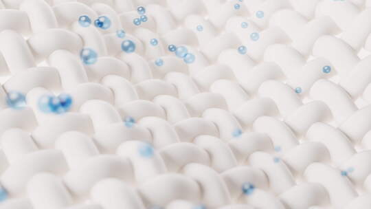编织布料纹理与泡沫粒子3D渲染