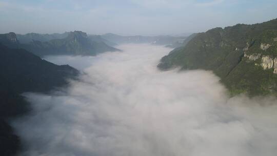 旅游景区湖南湘西德夯大峡谷云海