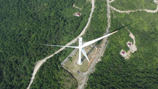 航拍福建江口风电风景4K实拍视频