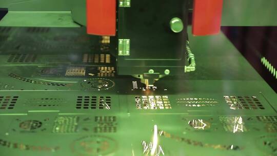 金属数控激光切割视频素材模板下载