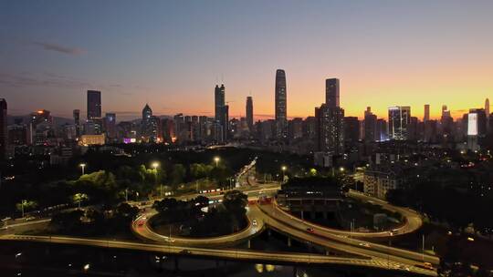 深圳罗湖夜景航拍