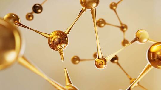 黄金分子结构精华液高清在线视频素材下载