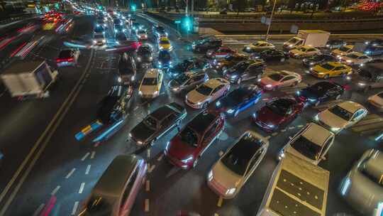 城市夜景车流延时视频素材模板下载