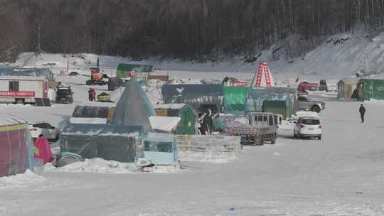 中国冷极根河新村航拍